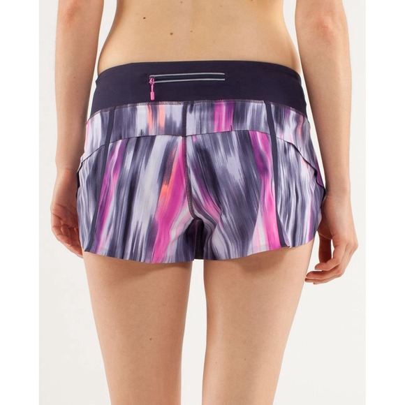 Lululemon Run: Speed Short.Naked Seam. Mirage Deep Indigo/Black.Sz 4 - Picture 1 of 15